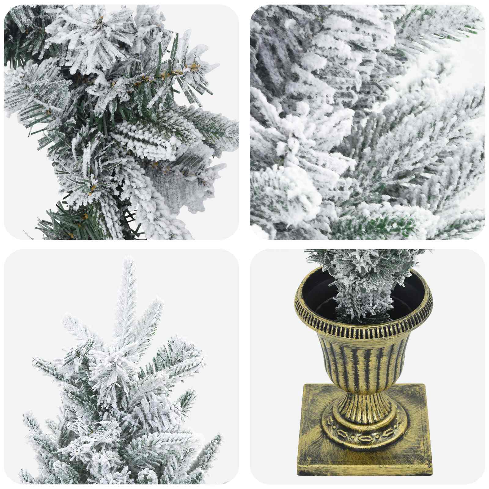 Mini božično drevesce 120 cm PVC in PE Zelena in Bela
