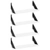 vidaXL Seinakarbid 4 tk Valge 50 x 20 x 17 cm