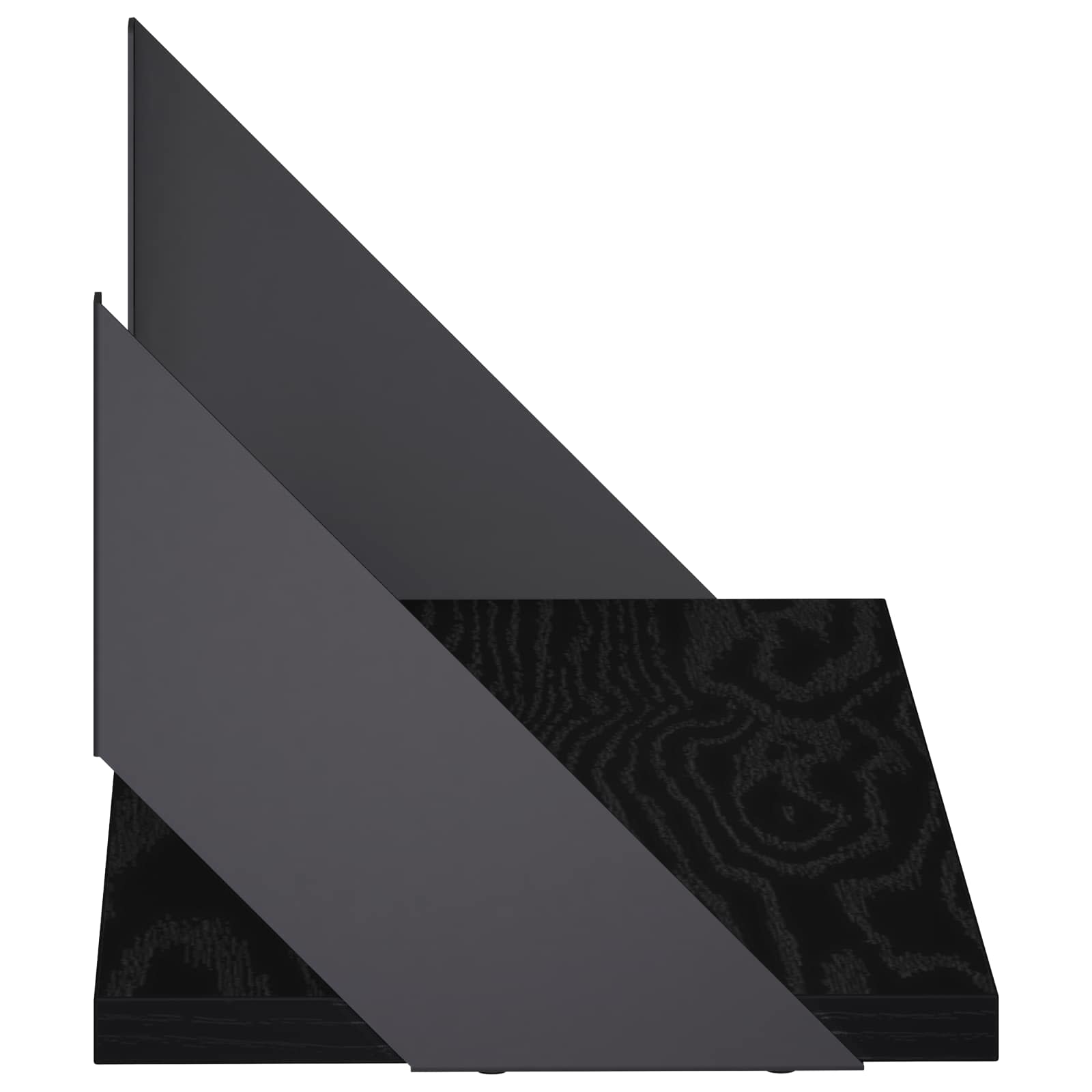 Stenske police 2 kos Črna 50 x 20 x 17 cm