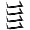 vidaXL Seinakarbid 4 tk Must tamm 50 x 20 x 17 cm