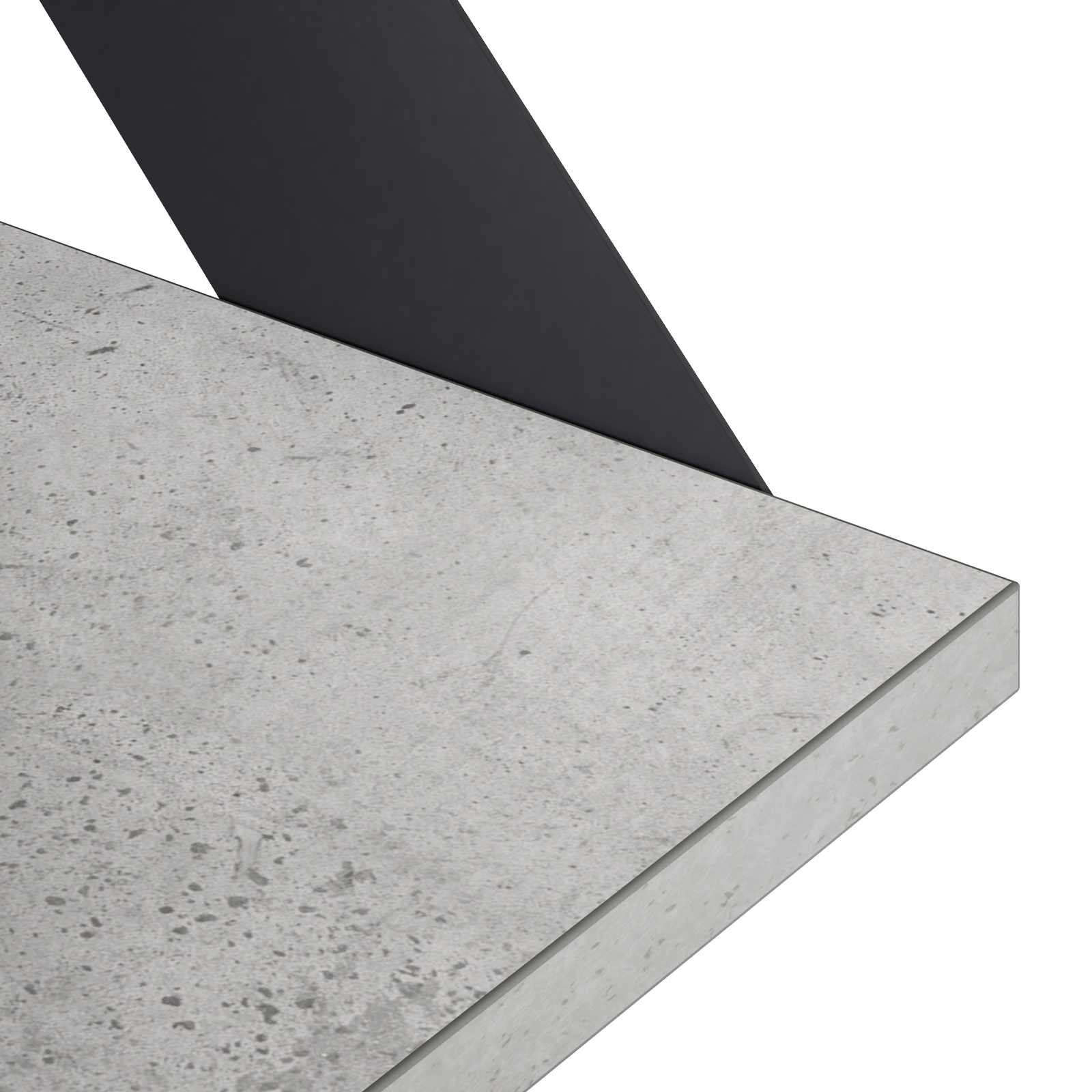 Stenske police 4 kos Betonsko siva 50 x 20 x 17 cm