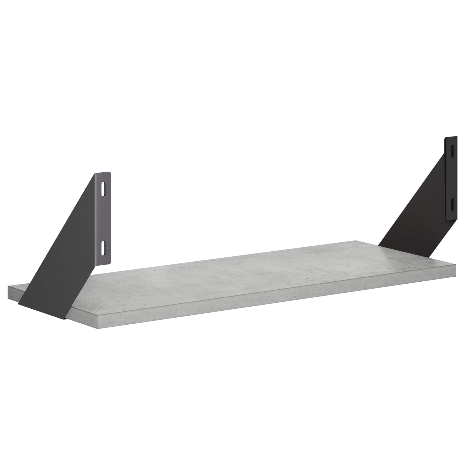 Stenske police 4 kos Betonsko siva 50 x 20 x 17 cm