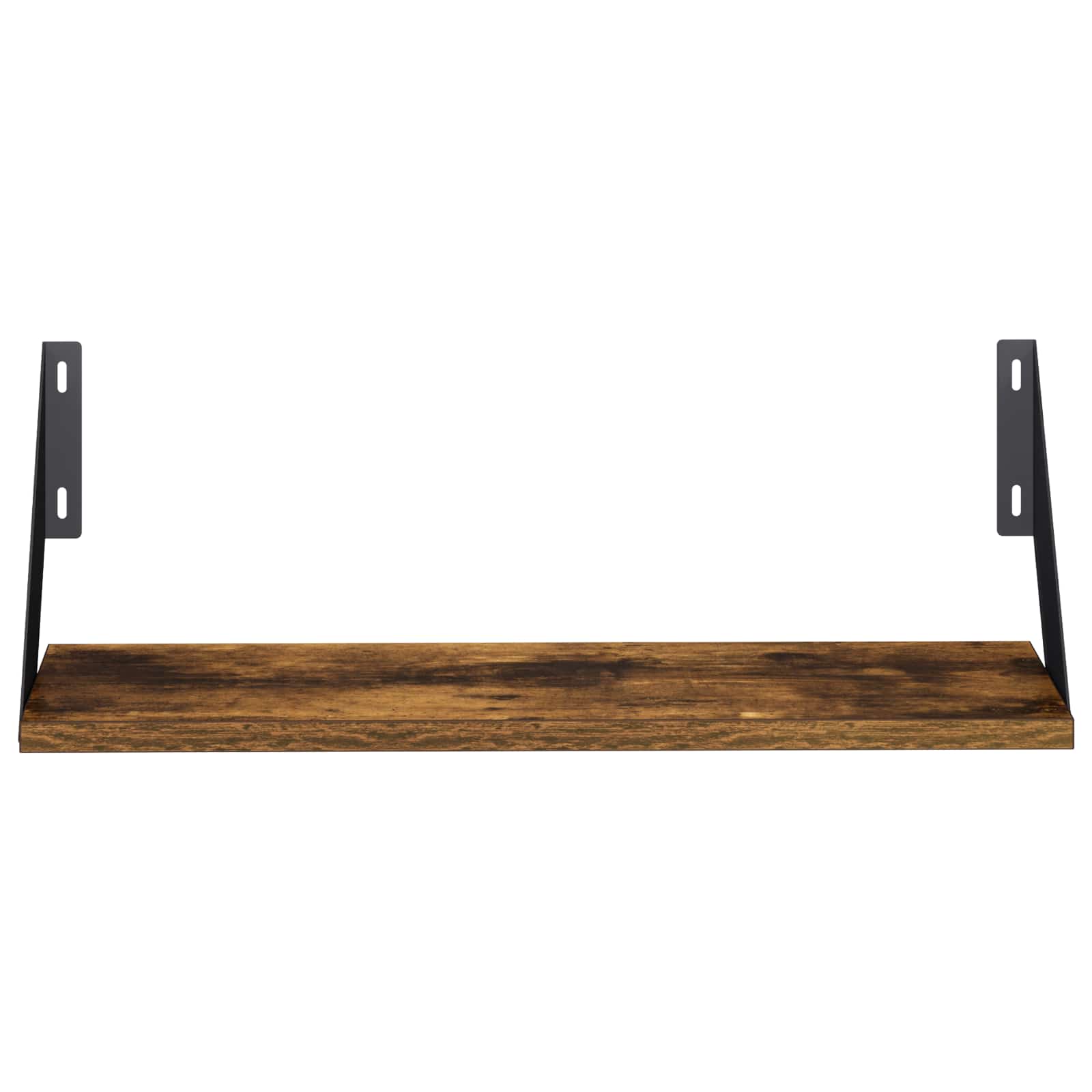 Stenske police 2 kos Dimljen hrast 50 x 20 x 17 cm