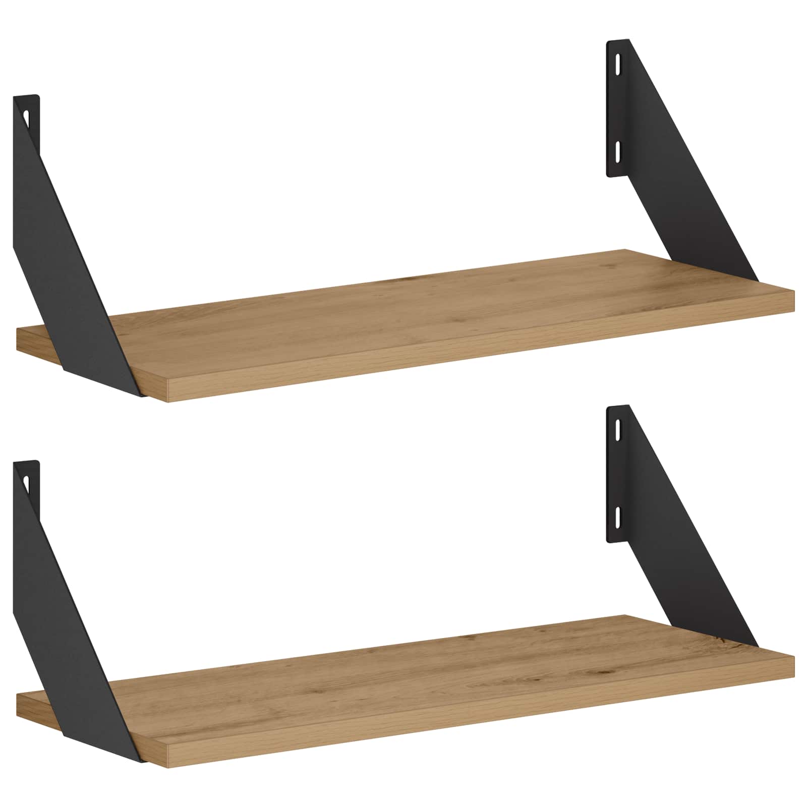 Stenske police 2 kos Artisan hrast 50 x 20 x 17 cm