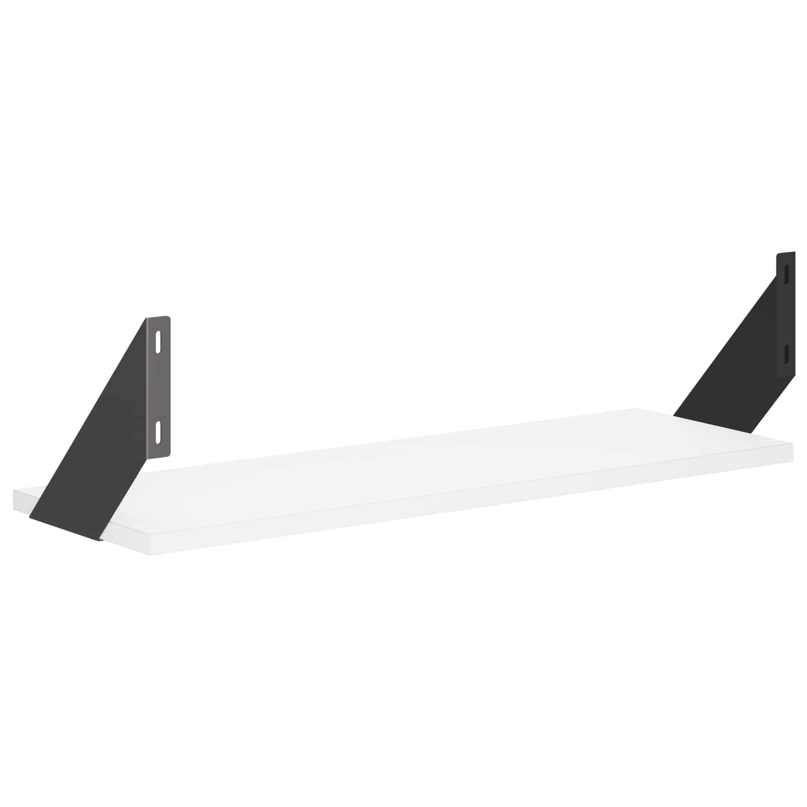 Stenske police 2 kos Bela 60 x 20 x 17 cm