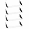 vidaXL Seinakarbid 4 tk Valge 60 x 20 x 17 cm