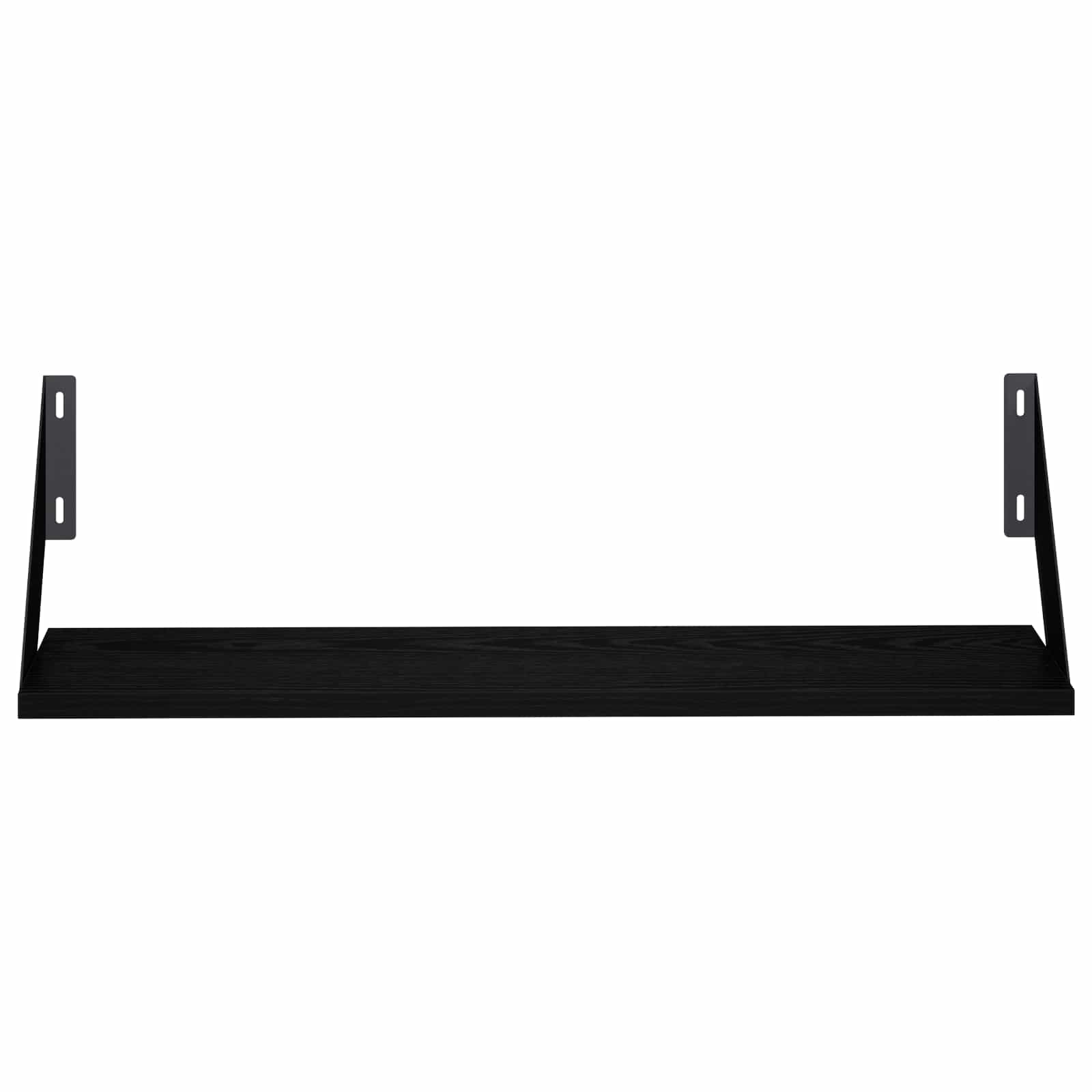 Stenske police 2 kos Črni hrast 60 x 20 x 17 cm