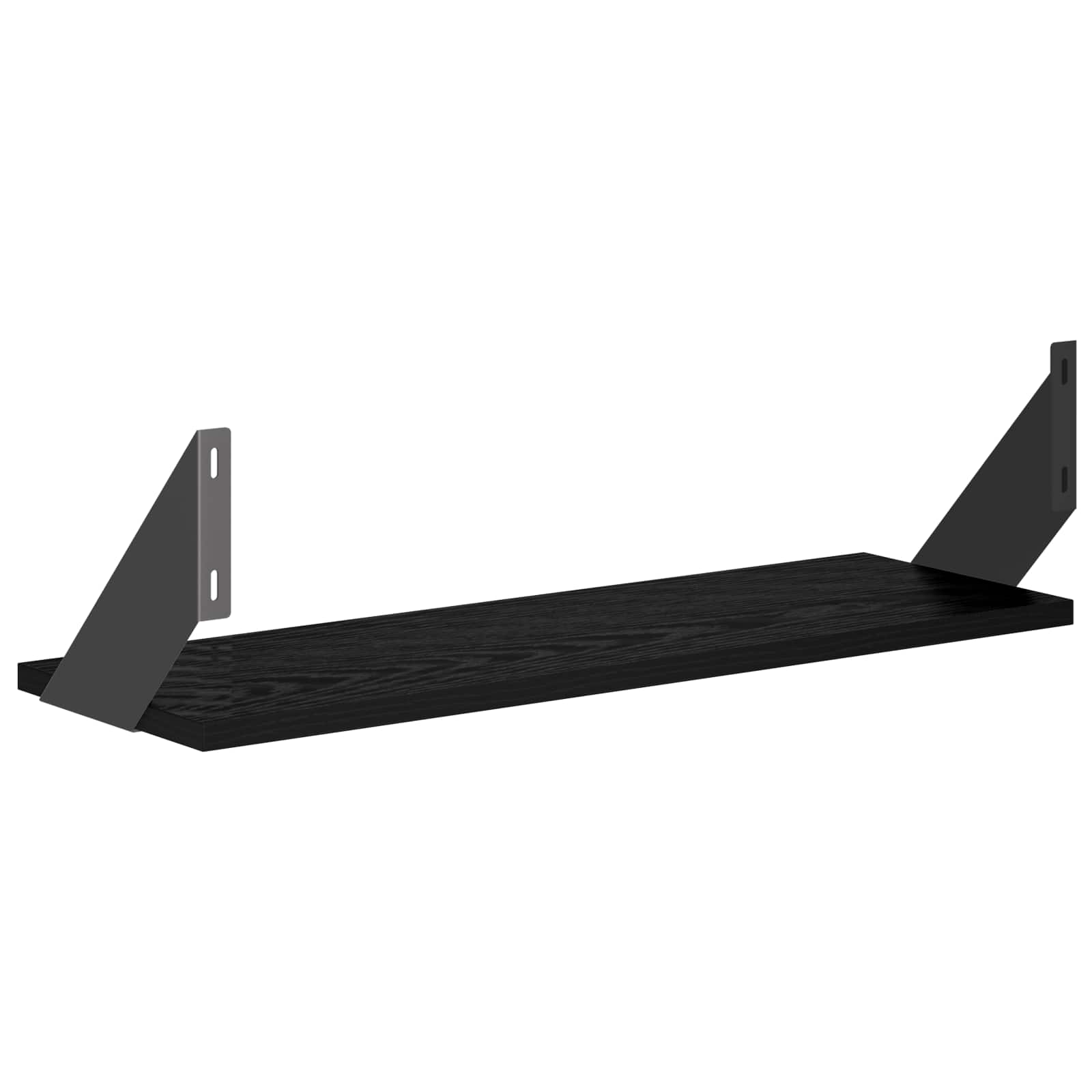Stenske police 4 kos Črni hrast 60 x 20 x 17 cm