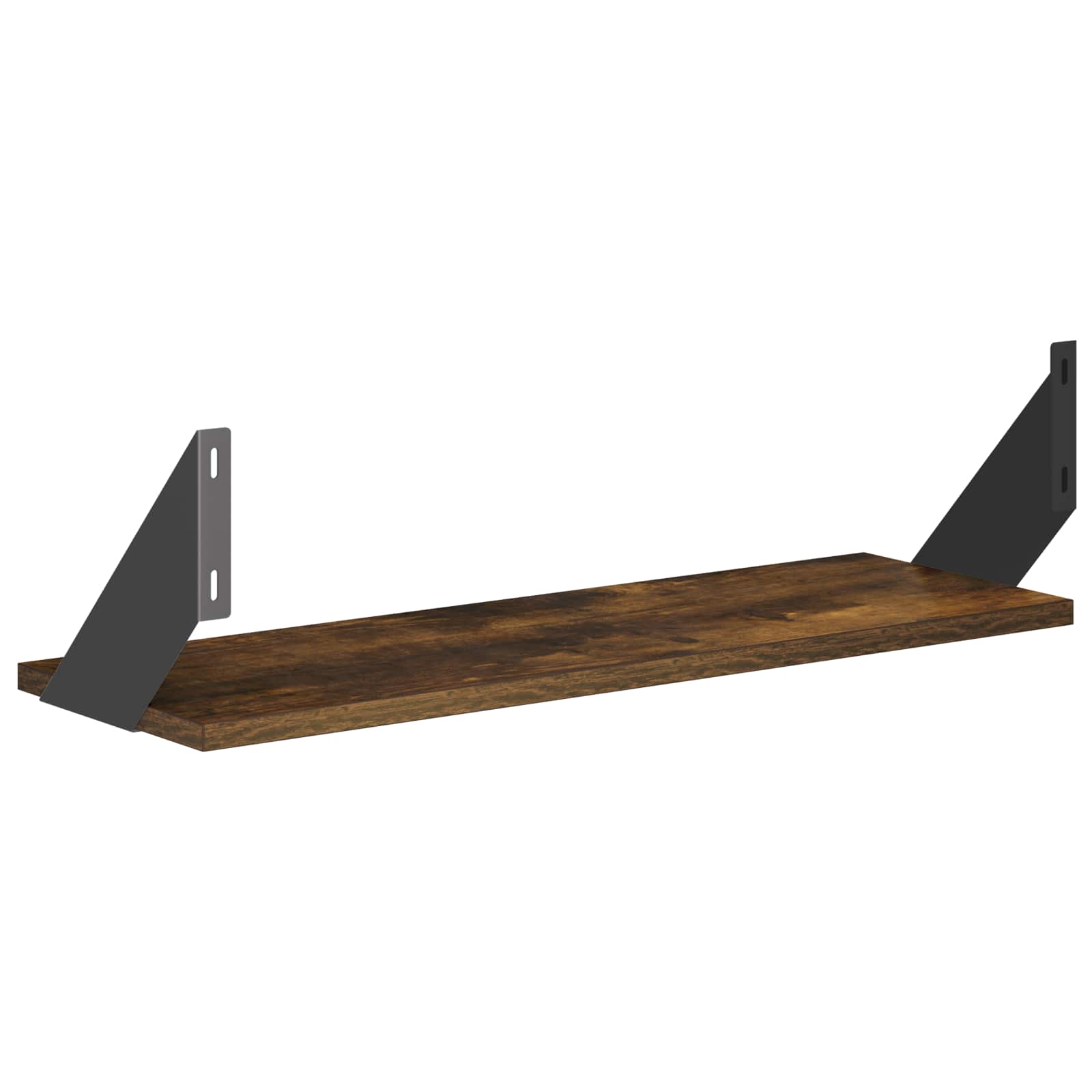 Stenske police 4 kos Dimljen hrast 60 x 20 x 17 cm
