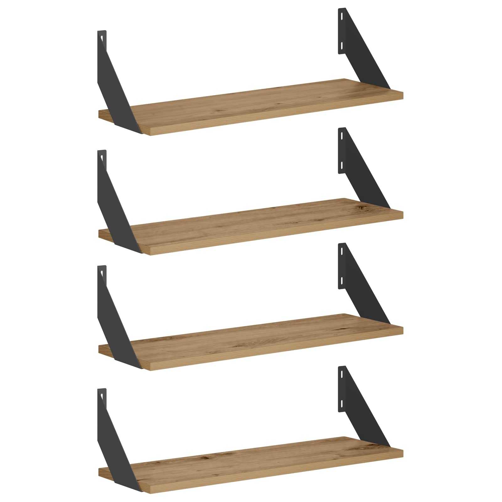 Stenske police 4 kos Artisan hrast 60 x 20 x 17 cm