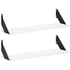vidaXL Seinakarbid 2 tk Valge 70 x 20 x 17 cm