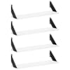 vidaXL Seinakarbid 4 tk Valge 70 x 20 x 17 cm