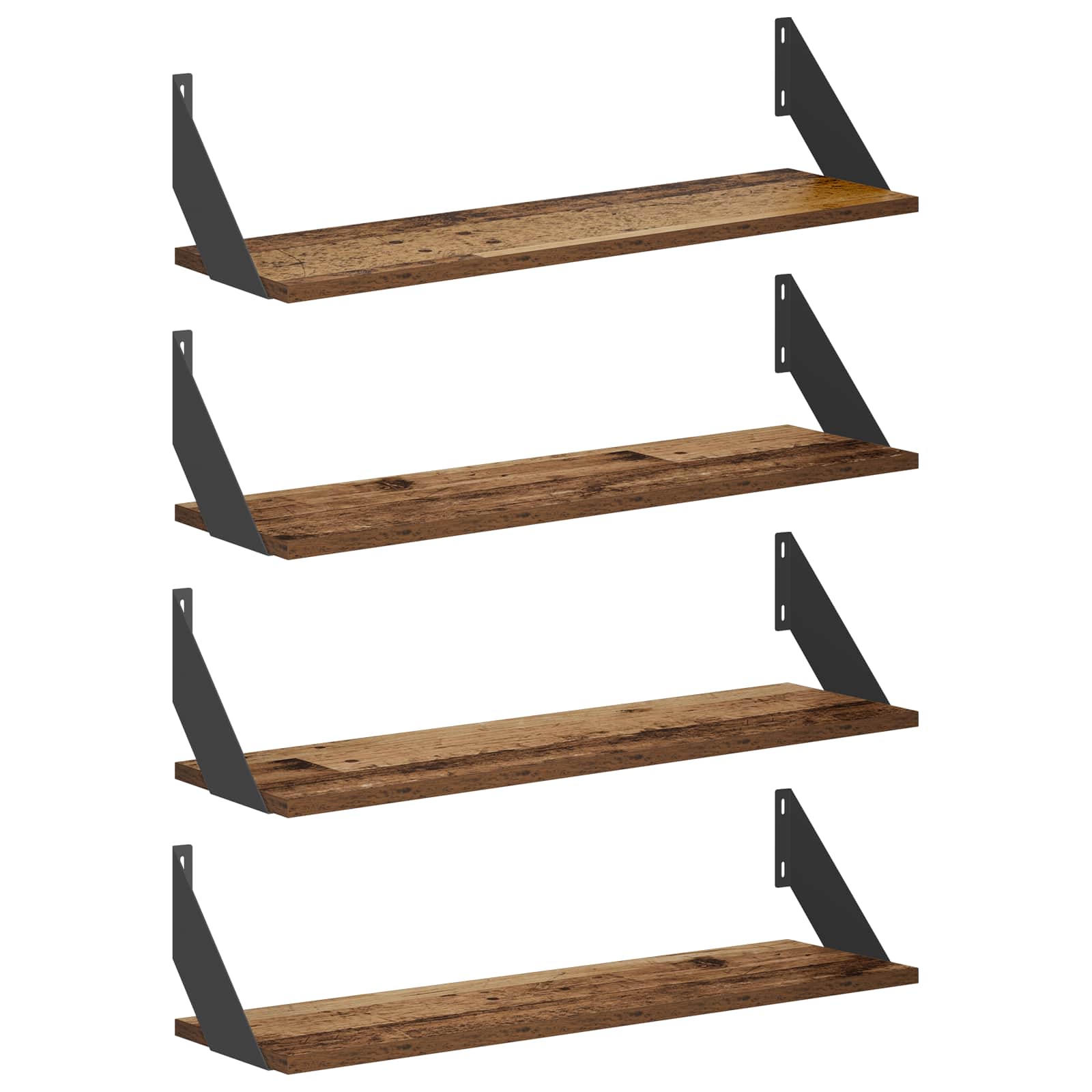 Stenske police 4 kos Star les 70 x 20 x 17 cm