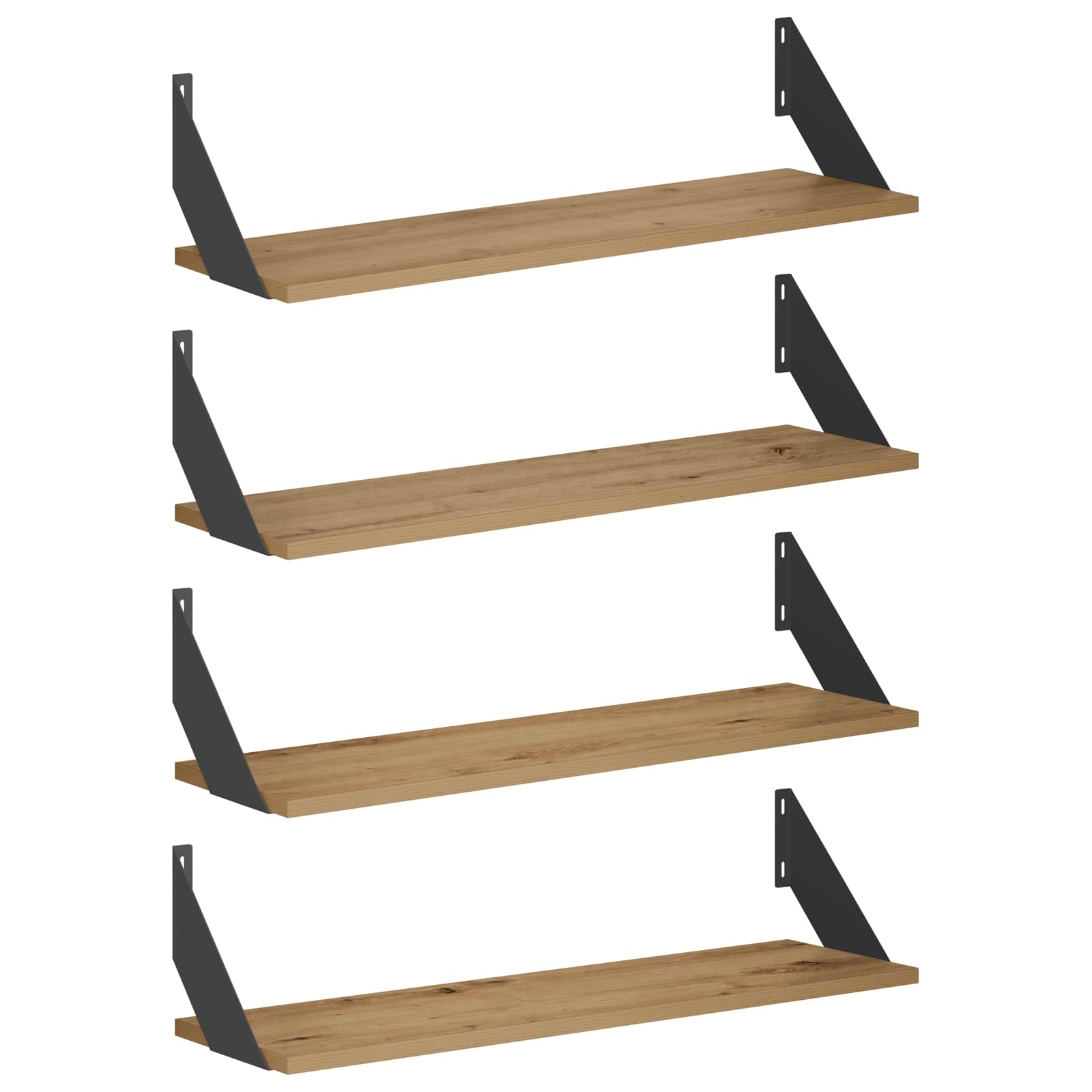 Stenske police 4 kos Artisan hrast 70 x 20 x 17 cm