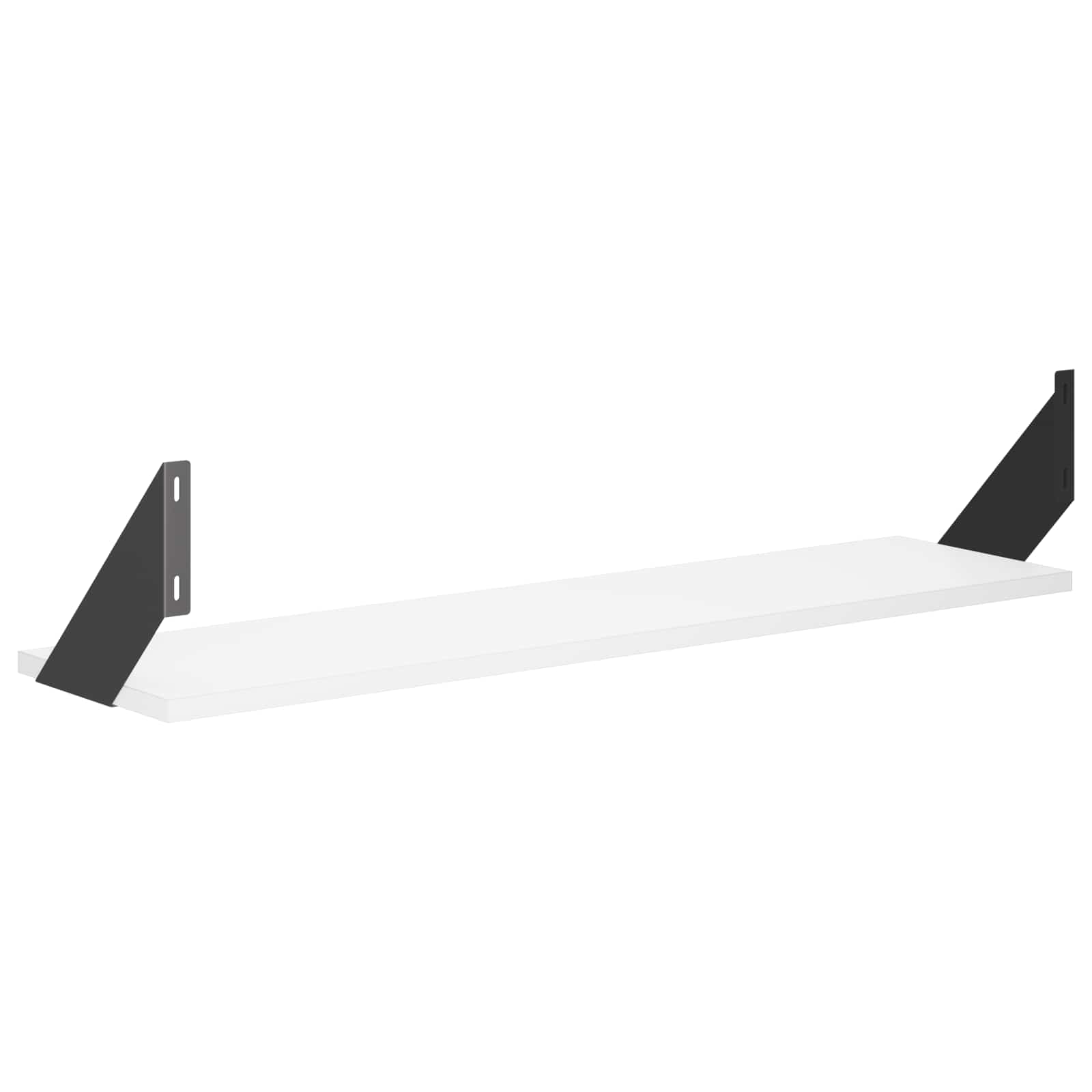 Stenske police 4 kos Bela 80 x 20 x 17 cm