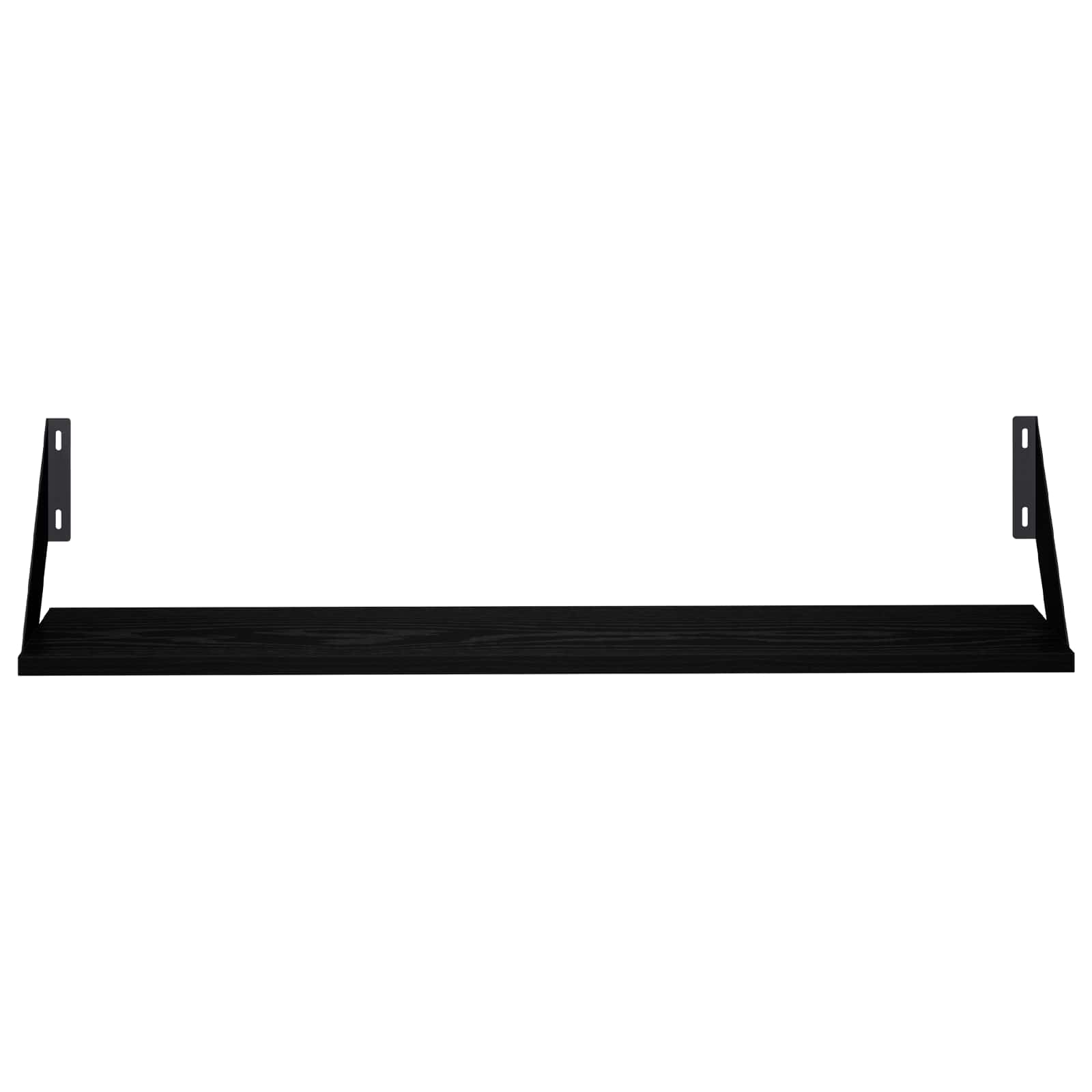 Stenske police 2 kos Črni hrast 80 x 20 x 17 cm