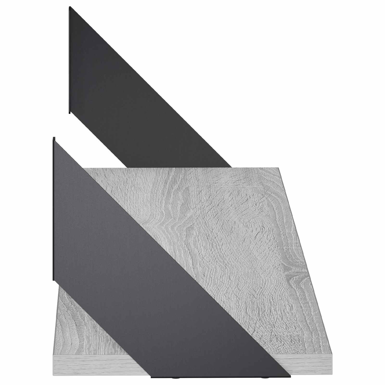 Stenske police 2 kos Siva Sonoma 80 x 20 x 17 cm