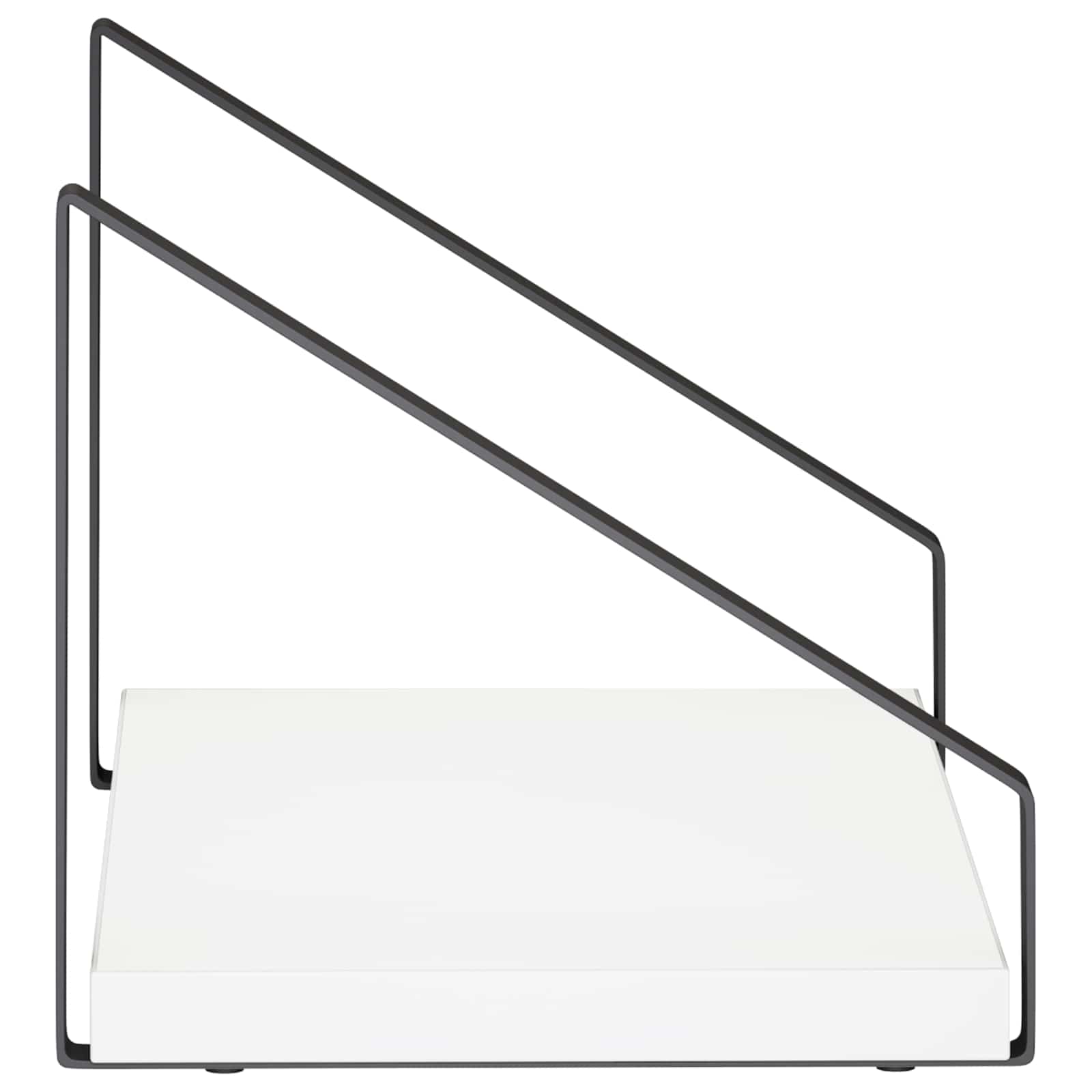 Stenske police 2 kos Bela 30 x 16 x 15,5 cm