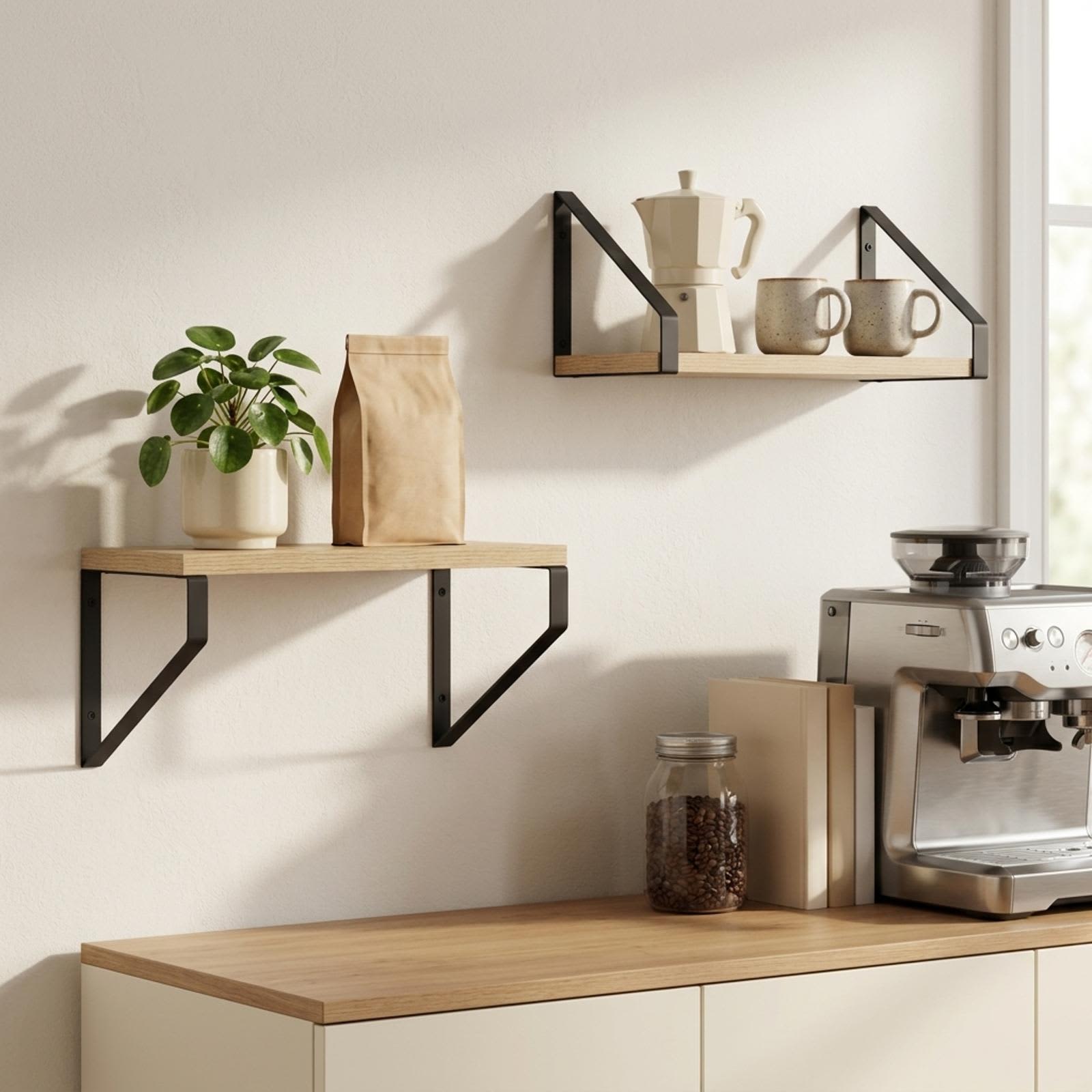 vidaXL Vegghyller 2 stk. Sonoma eik 30 x 16 x 15,5 cm