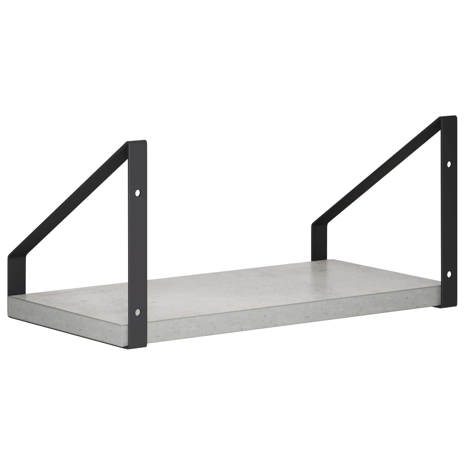 Stenske police 2 kos Betonsko siva 30 x 16 x 15,5 cm