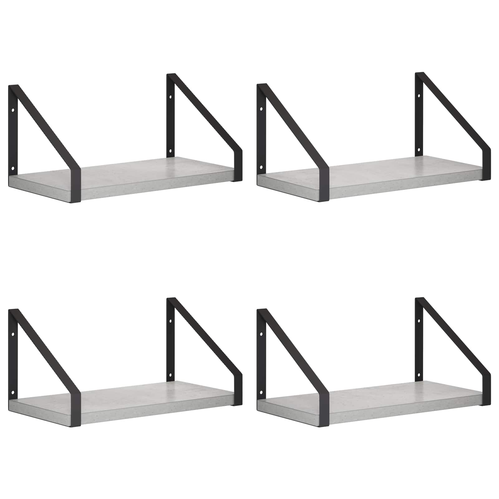 vidaXL Wandschappen 4 st Betongrijs 30 x 16 x 15,5 cm grijs, foto 3