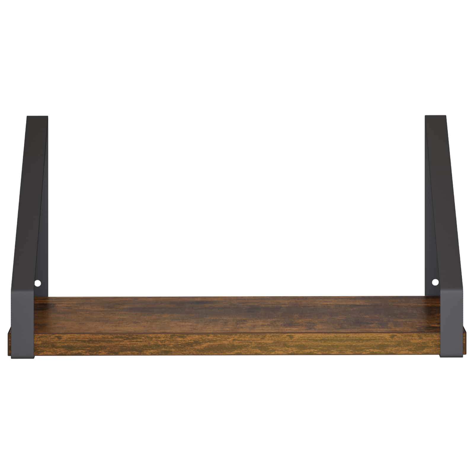 Stenske police 2 kos Dimljen hrast 30 x 16 x 15,5 cm