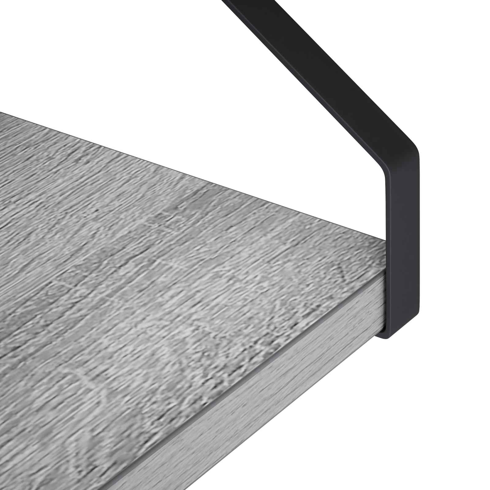 Stenske police 4 kos Siva Sonoma 30 x 16 x 15,5 cm