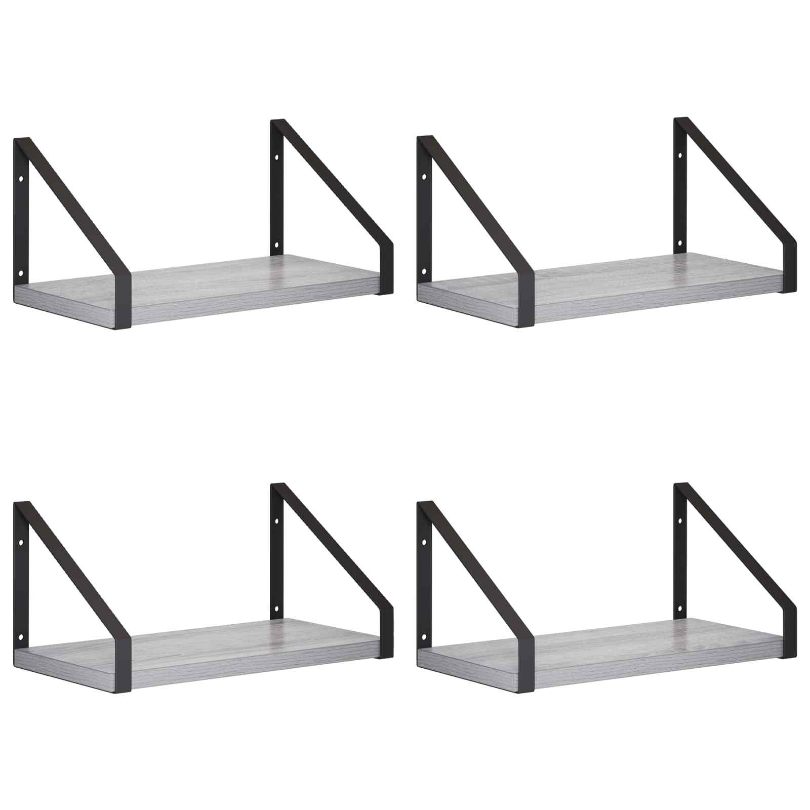 vidaXL Wandschappen 4 st Grijs Sonoma 30 x 16 x 15,5 cm, foto 3