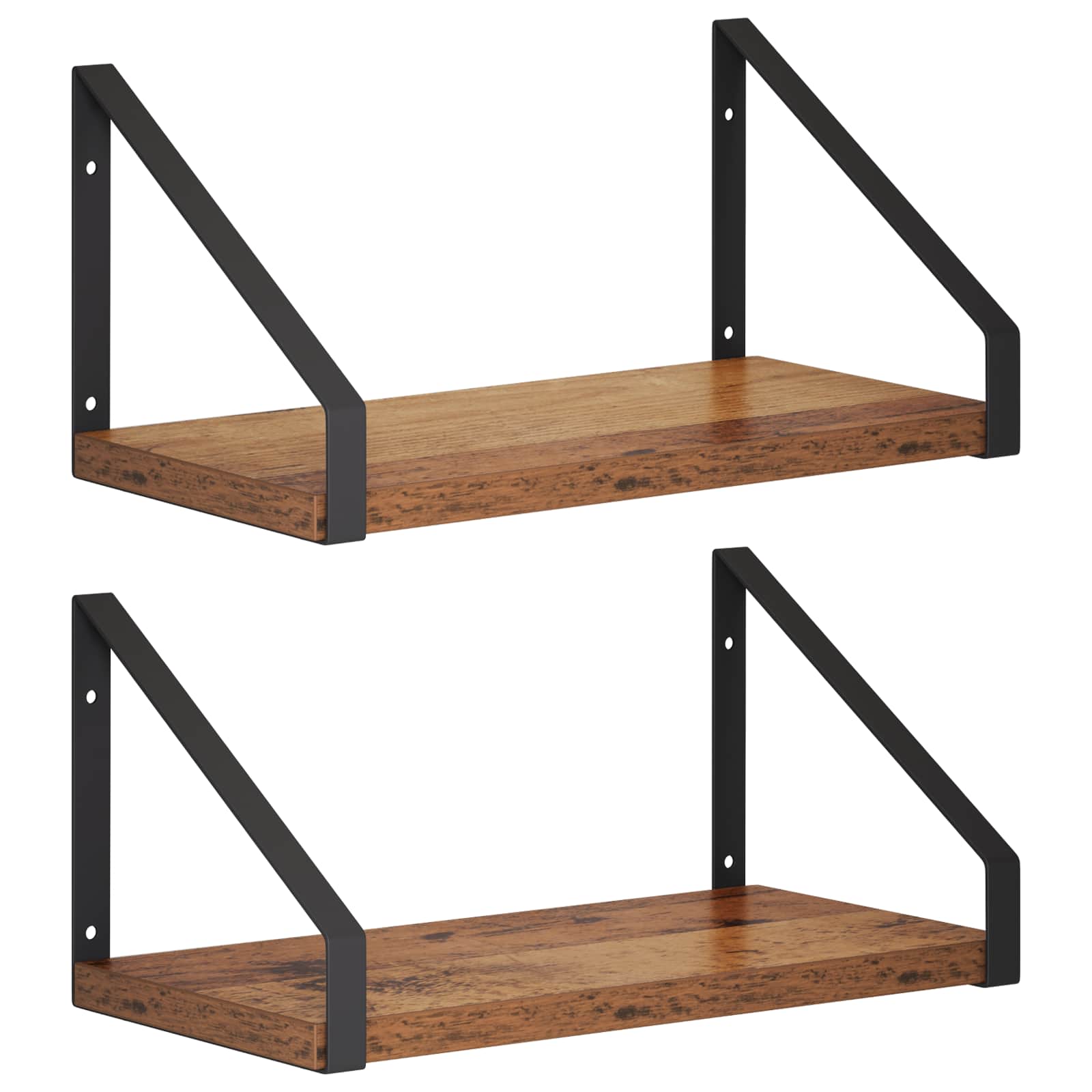 vidaXL Wandschappen 2 st Oud hout 30 x 16 x 15,5 cm bruin, foto 3
