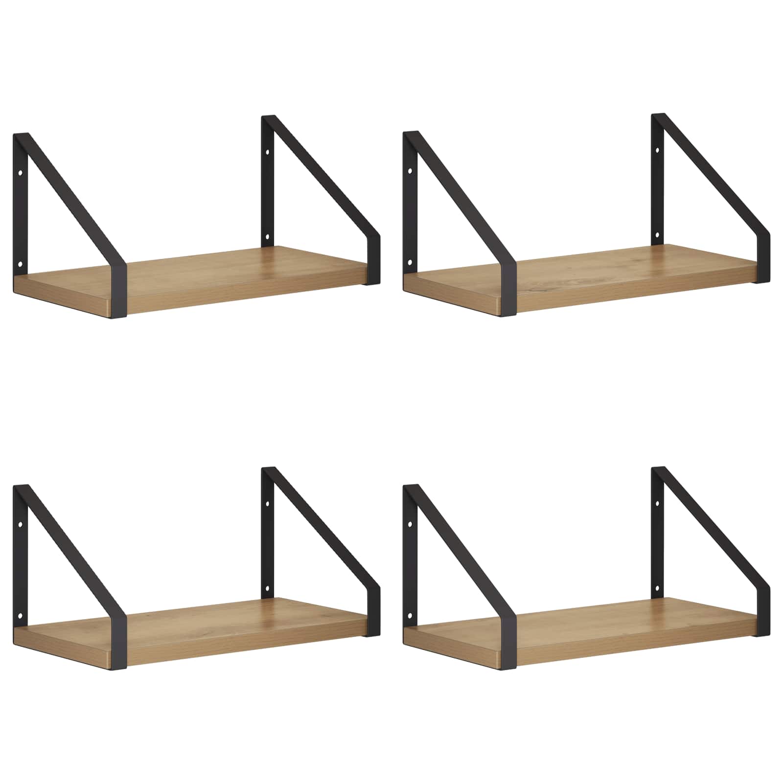 Stenske police 4 kos Artisan hrast 30 x 16 x 15,5 cm