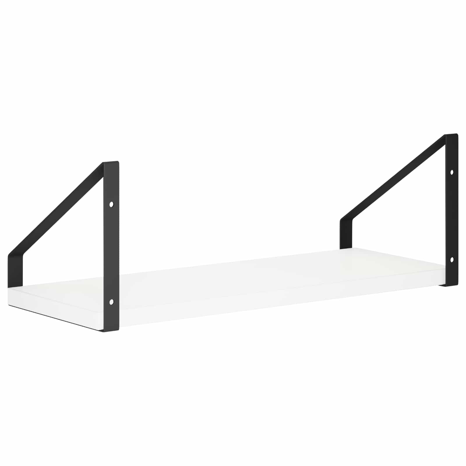 Stenske police 4 kos Bela 40 x 16 x 15,5 cm