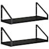 vidaXL Seinakarbid 2 tk Must tamm 40 x 16 x 15,5 cm
