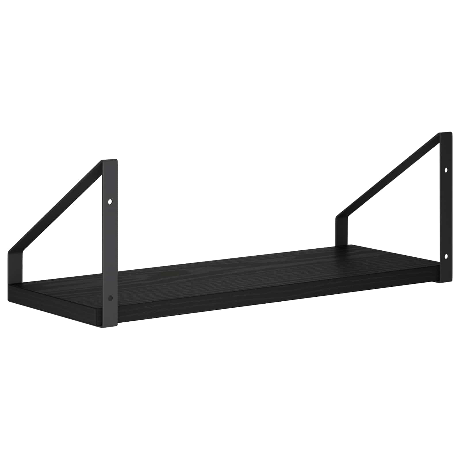 Stenske police 2 kos Črni hrast 40 x 16 x 15,5 cm