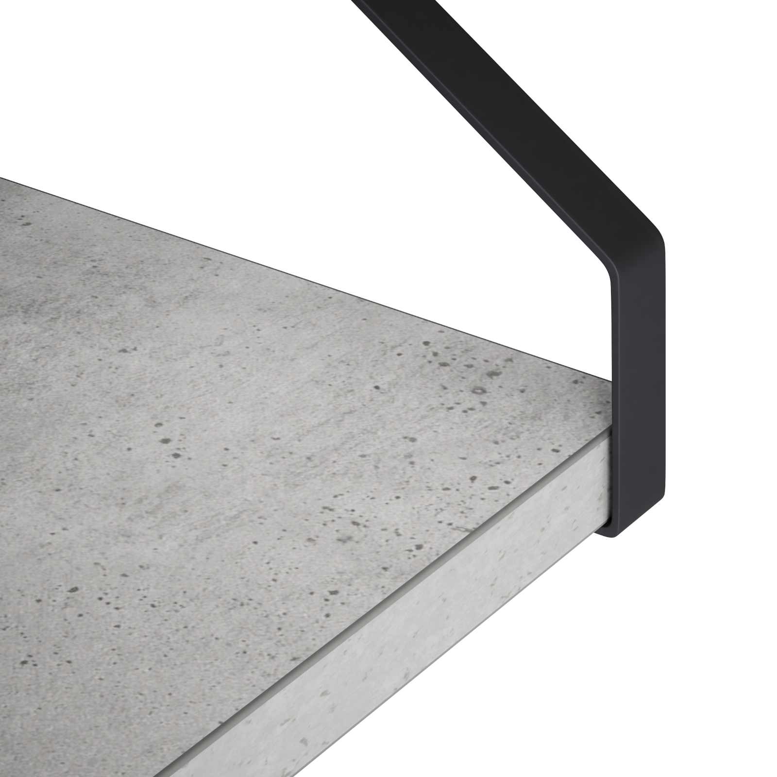 Stenske police 2 kos Betonsko siva 40 x 16 x 15,5 cm