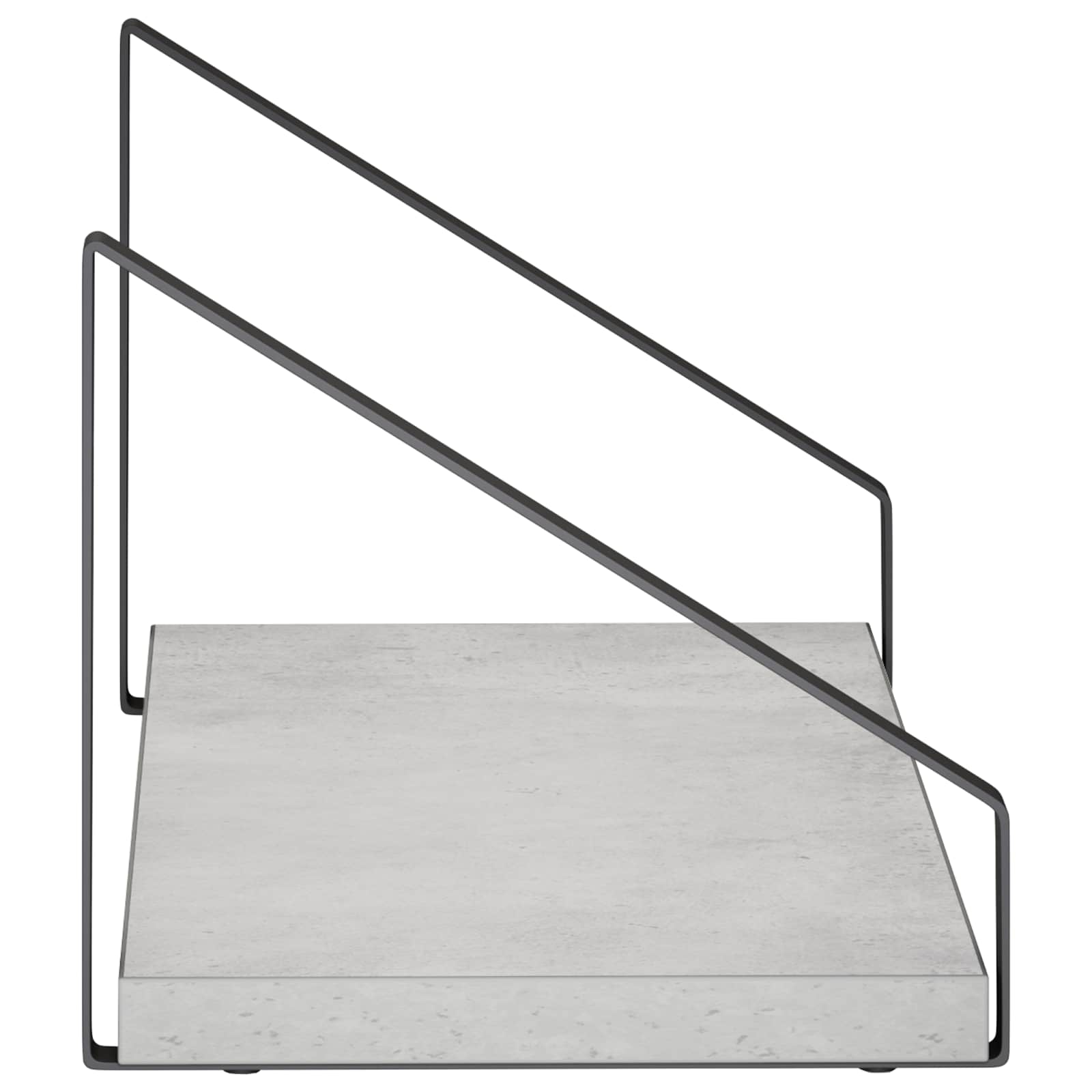 Stenske police 2 kos Betonsko siva 40 x 16 x 15,5 cm