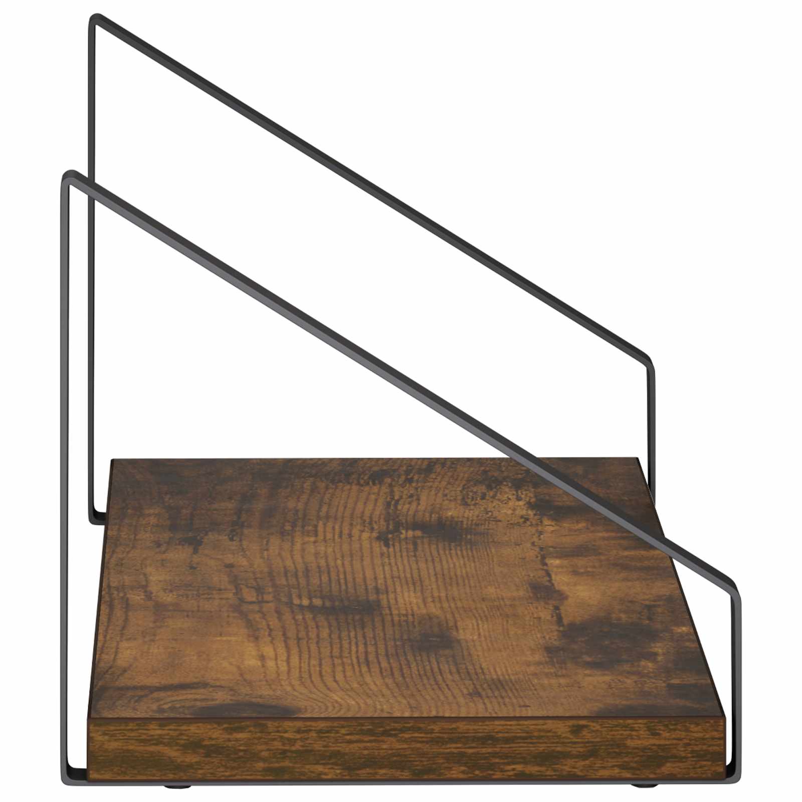 Stenske police 2 kos Dimljen hrast 40 x 16 x 15,5 cm