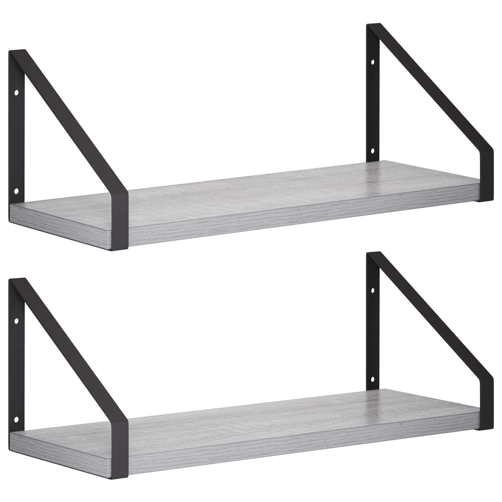Stenske police 2 kos Siva Sonoma 40 x 16 x 15,5 cm