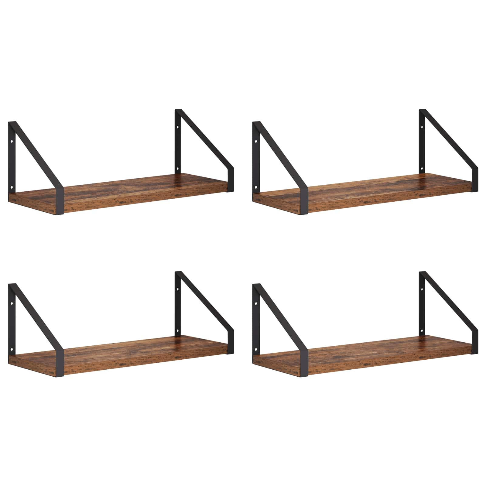 Stenske police 4 kos Star les 40 x 16 x 15,5 cm