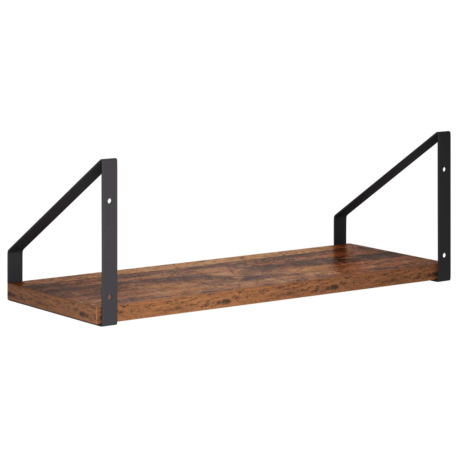 Stenske police 4 kos Star les 40 x 16 x 15,5 cm