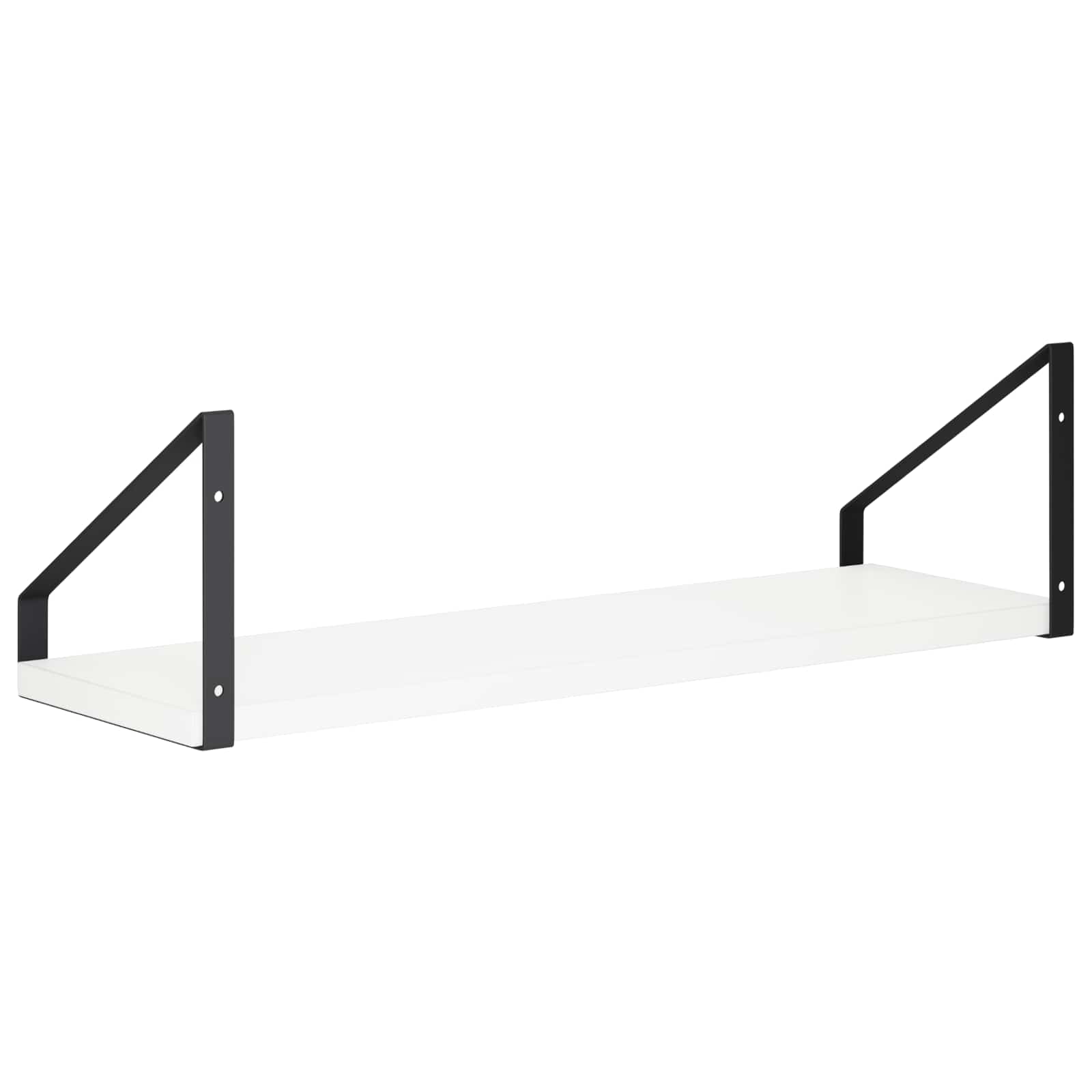Stenske police 2 kos Bela 50 x 16 x 15,5 cm