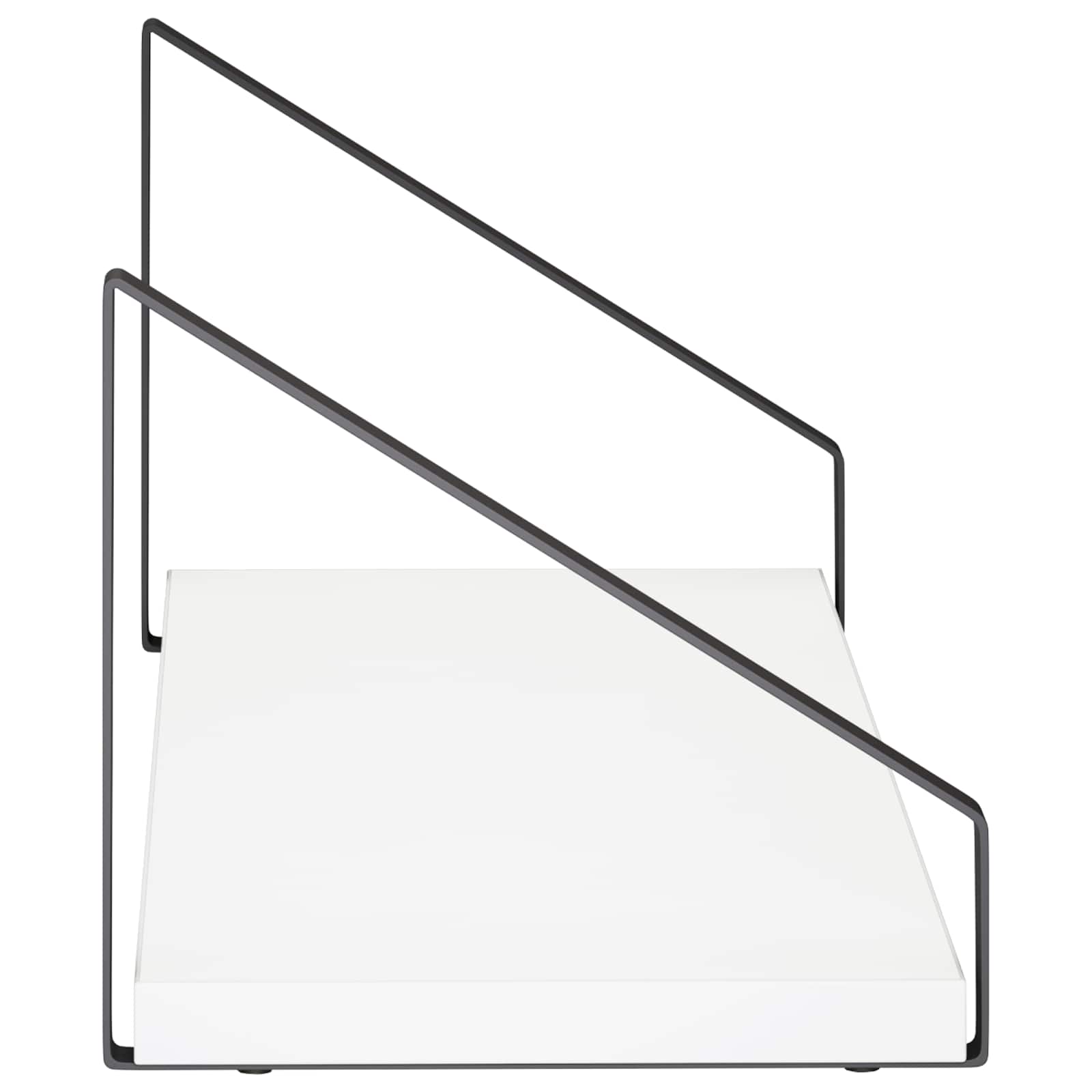 Stenske police 2 kos Bela 50 x 16 x 15,5 cm