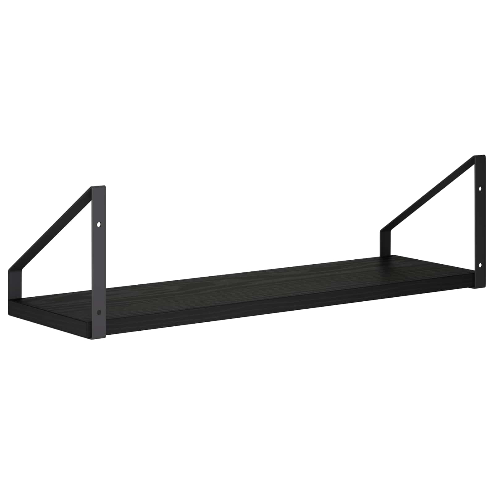 Stenske police 2 kos Črni hrast 50 x 16 x 15,5 cm