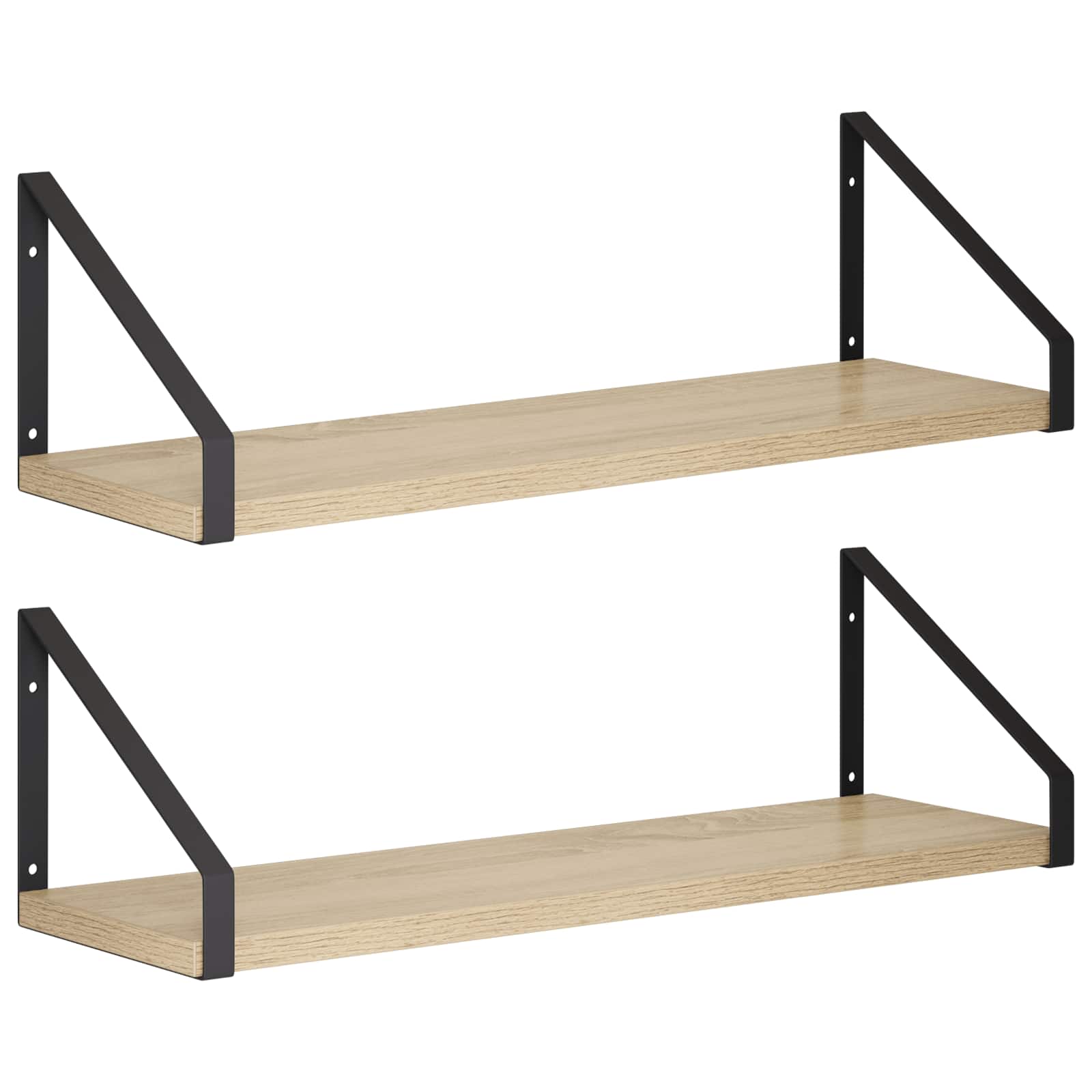 Stenske police 2 kos Sonoma hrast 50 x 16 x 15,5 cm