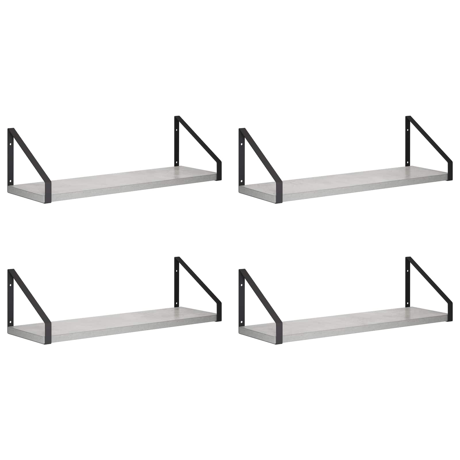 vidaXL Wandschappen 4 st Betongrijs 50 x 16 x 15,5 cm grijs, foto 3