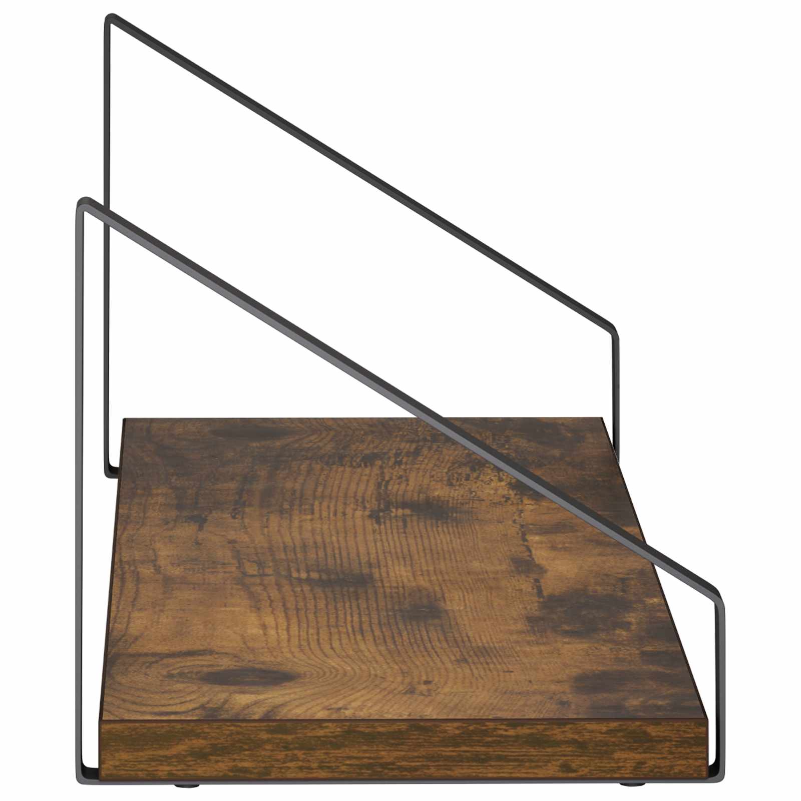 Stenske police 2 kos Dimljen hrast 50 x 16 x 15,5 cm