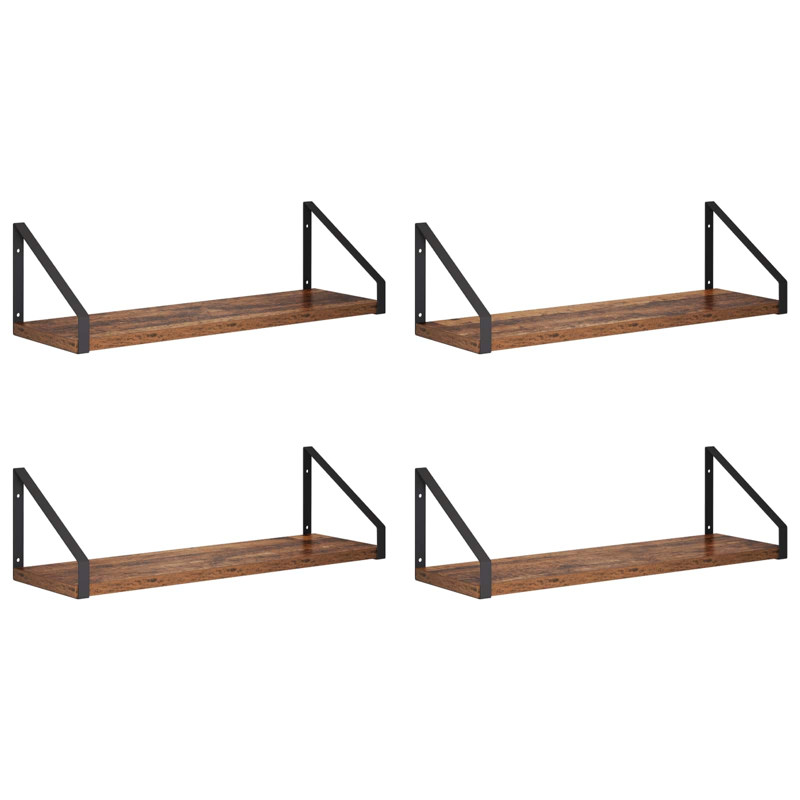 Stenske police 4 kos Star les 50 x 16 x 15,5 cm