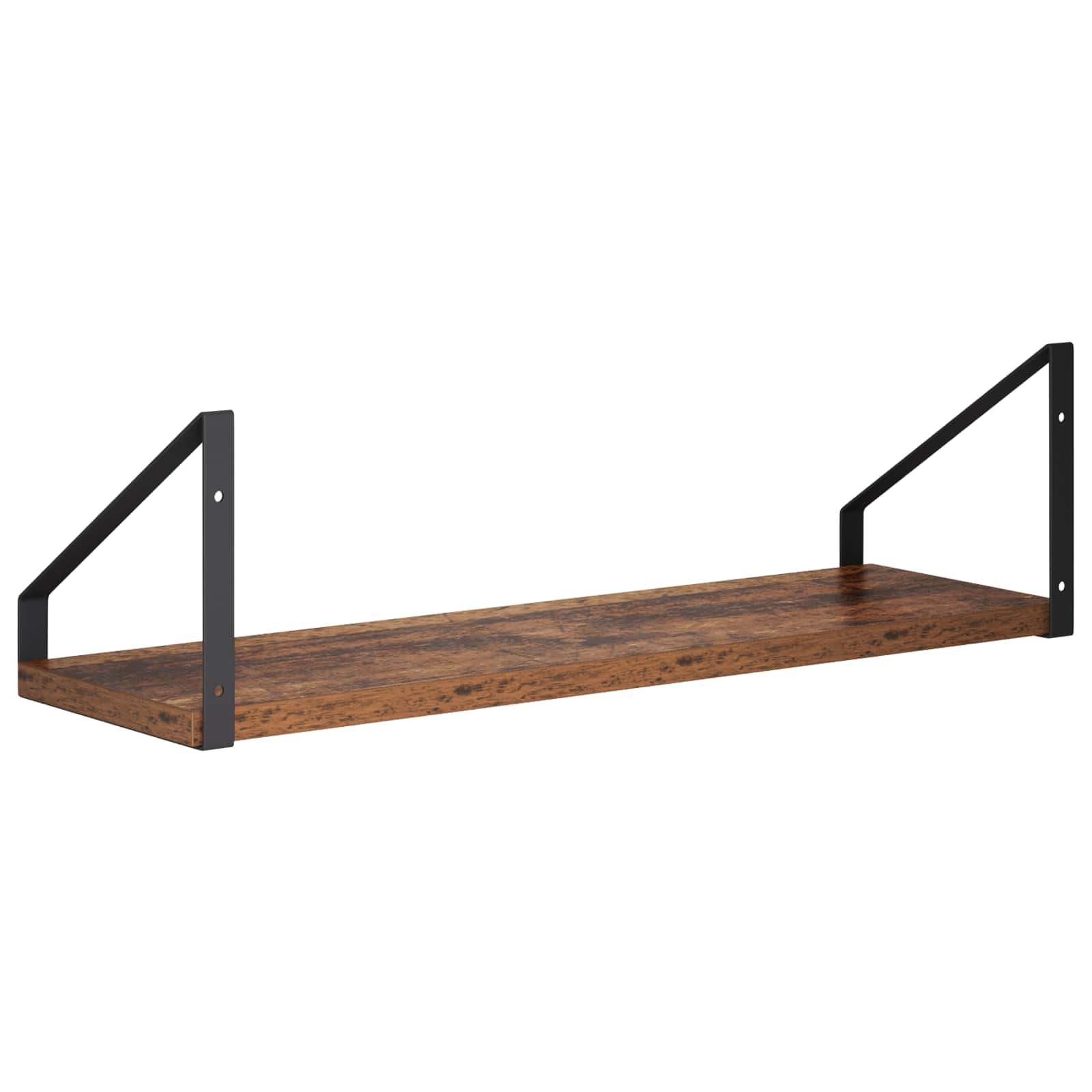 Stenske police 4 kos Star les 50 x 16 x 15,5 cm
