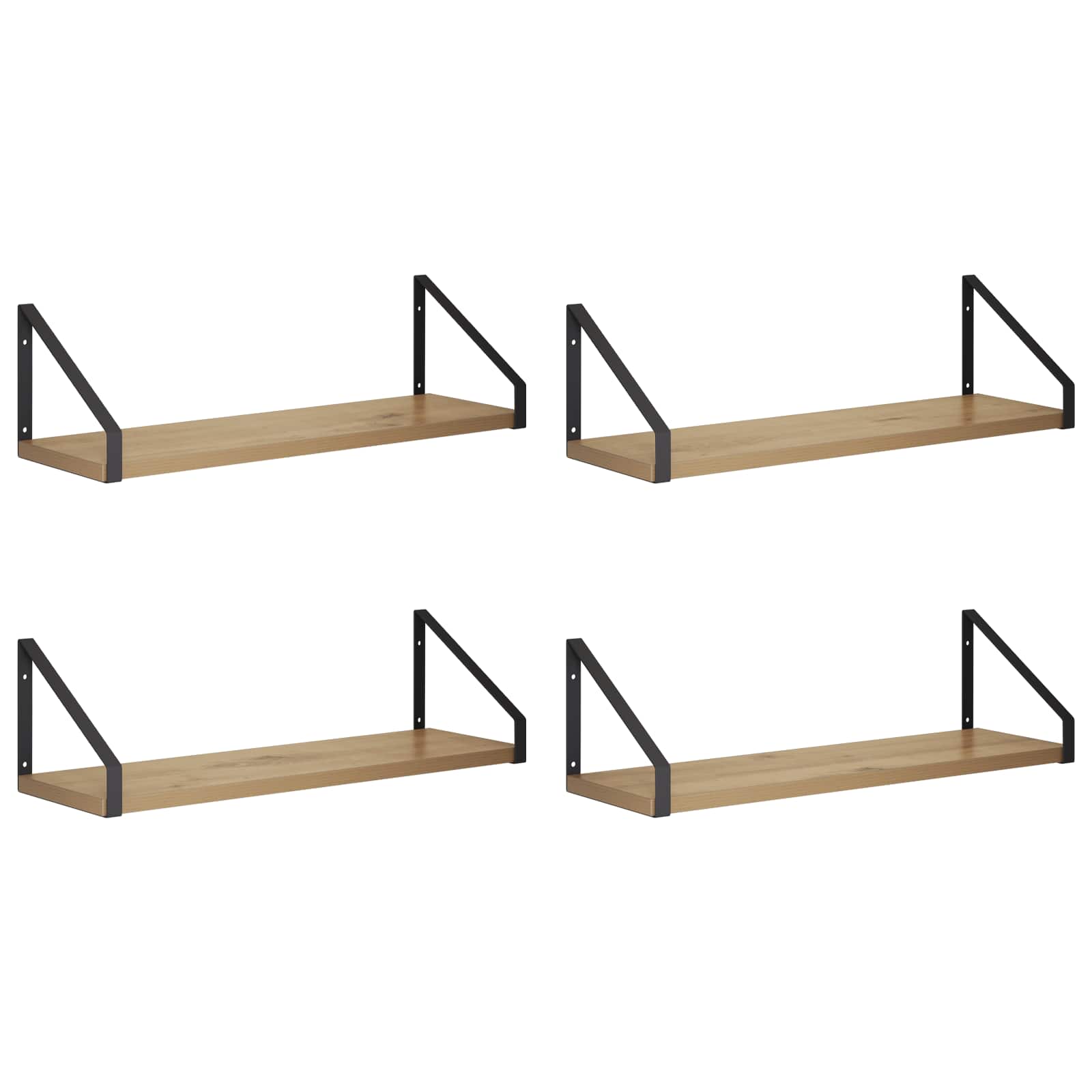 Stenske police 4 kos Artisan hrast 50 x 16 x 15,5 cm