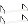 vidaXL Seinakarbid 2 tk Valge 60 x 16 x 15,5 cm