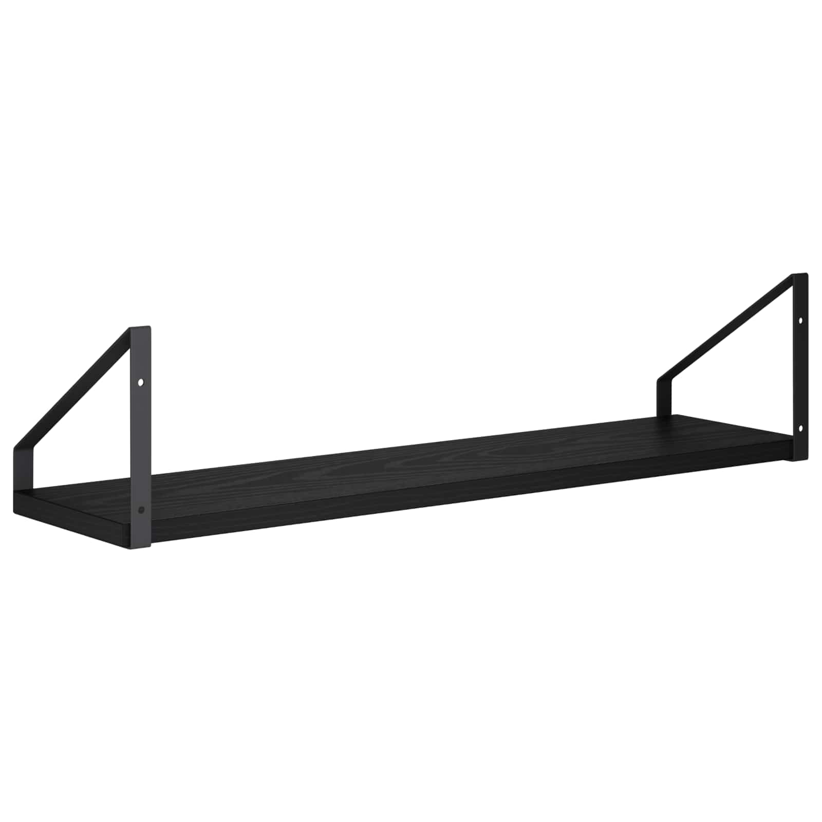 Stenske police 2 kos Črni hrast 60 x 16 x 15,5 cm